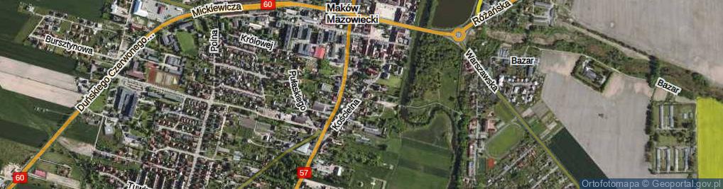 Zdjęcie satelitarne Kościelna ul.